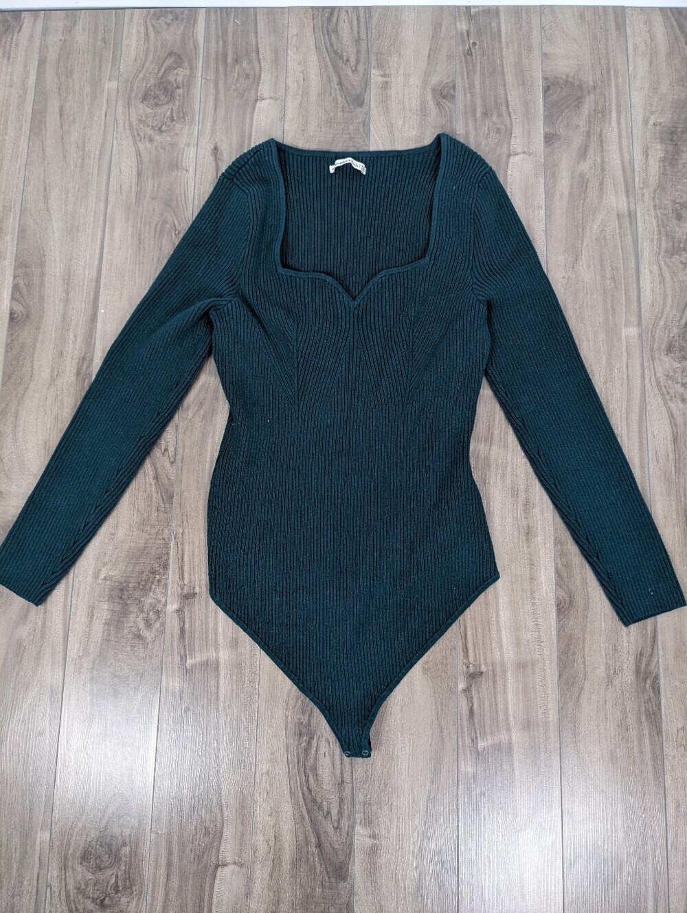 Abercrombie & Fitch Knit Sweater Bodysuit Emerald green Size XXL